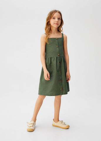 Buttones cotton dress. - sandy-thoa