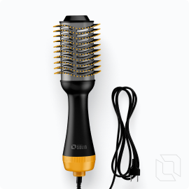 2-in-1 Hot Comb with 1.5" Al Barrel Spin Air Brush