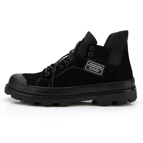 Fotwear Men's Boots Leather casual shoes Formal wear in the office or workplace Comfortable Textile lining Modern boots Men - sandy-thoa