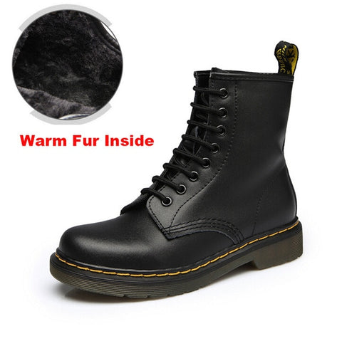 2019 High quality split Leather Men Boots Dr Boots shoes High Top Motorcycle Autumn Winter shoes man snow Boots ST50 - sandy-thoa