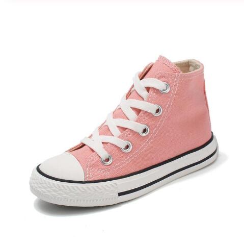 Kids shoes for girl children canvas shoes boys sneakers Spring autumn girls shoes White High Solid fashion Children shoes