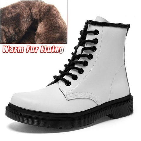 Soft Split Leather Women White Ankle Boots Motorcycle Boots Female Autumn Winter Shoes Woman Punk Motorcycle Boots 2020 Spring