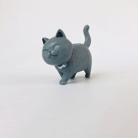 Cute Mini PVC Animal Miniatures Japanese Bell Cat Doll Figures Toy Creative Handicraft Ornaments Home Decoration Crafts