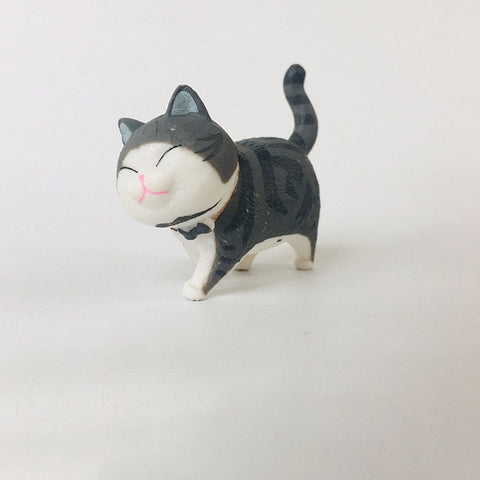 Cute Mini PVC Animal Miniatures Japanese Bell Cat Doll Figures Toy Creative Handicraft Ornaments Home Decoration Crafts