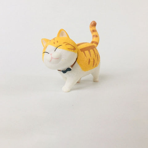 Cute Mini PVC Animal Miniatures Japanese Bell Cat Doll Figures Toy Creative Handicraft Ornaments Home Decoration Crafts