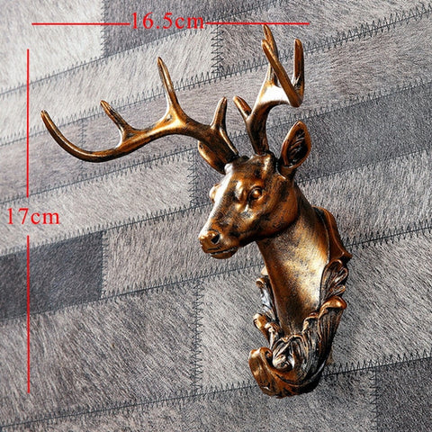 Home Decoration Accessories,3D Deer Head,eeeStatue,Sculpture,Wall Decor,Animal Figurine Miniature,Modern,Living Room,Decorative Art