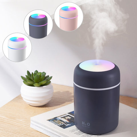 Portable 300ml Humidifier USB Ultrasonic Dazzle Cup Aroma Diffuser Cool Mist Maker Air Humidifier Purifier with Romantic Light