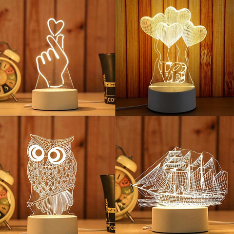 2021 decoration  creative 3D LED night light table lamp children bedroom  child gift home