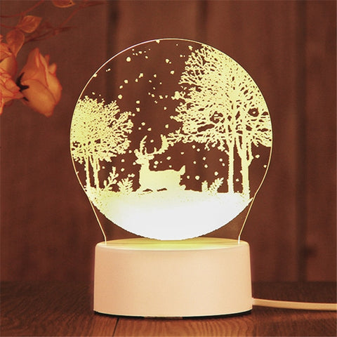 2021 decoration  creative 3D LED night light table lamp children bedroom  child gift home