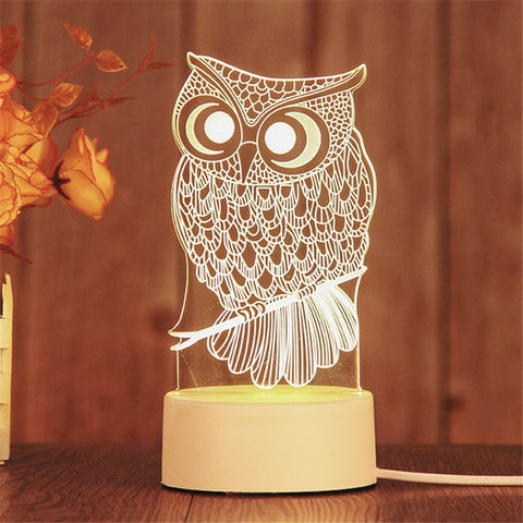 2021 decoration  creative 3D LED night light table lamp children bedroom  child gift home