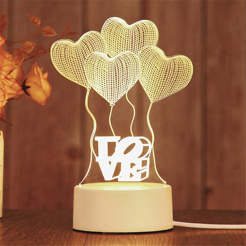 2021 decoration  creative 3D LED night light table lamp children bedroom  child gift home