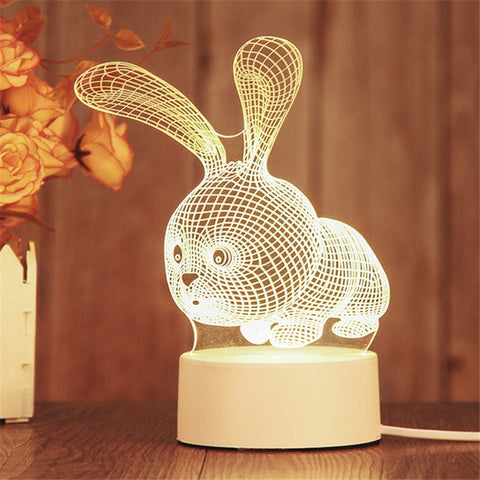 2021 decoration  creative 3D LED night light table lamp children bedroom  child gift home