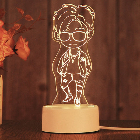 2021 decoration  creative 3D LED night light table lamp children bedroom  child gift home