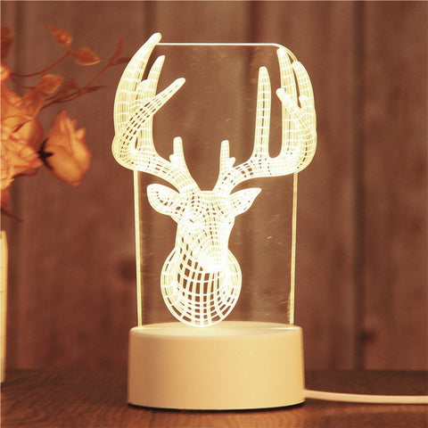 2021 decoration  creative 3D LED night light table lamp children bedroom  child gift home