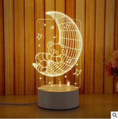 2021 decoration  creative 3D LED night light table lamp children bedroom  child gift home