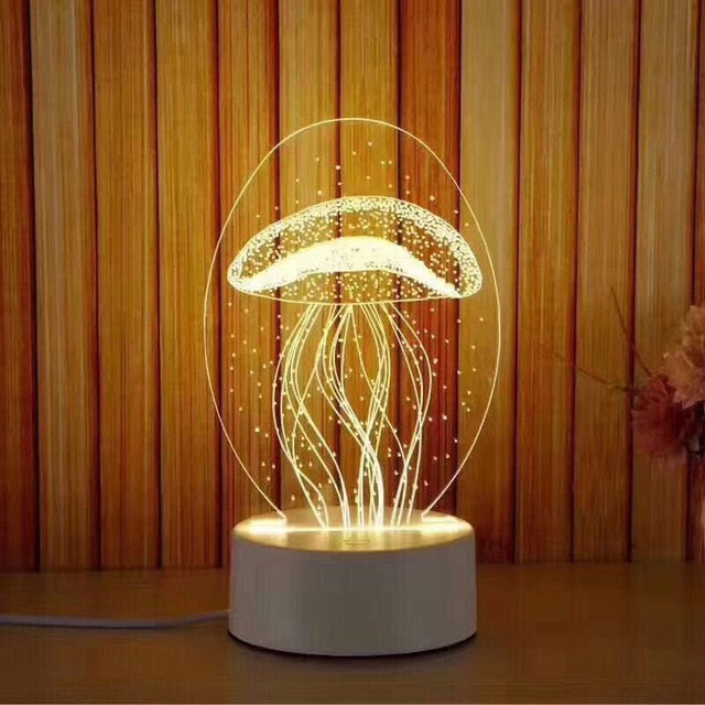 2021 decoration  creative 3D LED night light table lamp children bedroom  child gift home