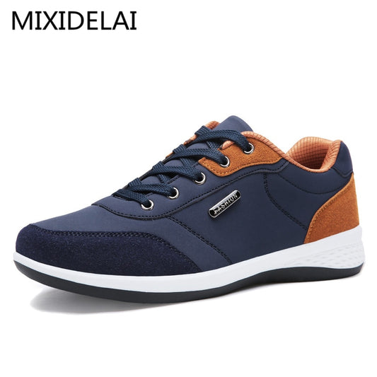 Men Casual Shoes 2019 Spring Autumn Lace up British Style Breathable Mesh Suede Top Fashion Flat Patchwork Leather Shoes - sandy-thoa